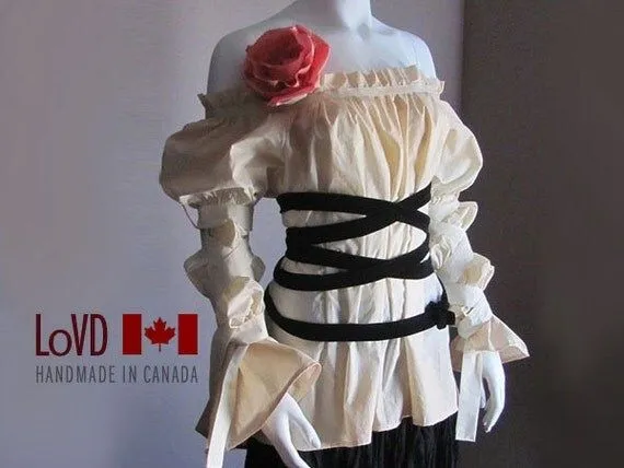 Blusa. Steampunk. Talla blusa campesina. por MaternityClothes Blusa. Steampunk. Talla blusa campesina. por MaternityClothes