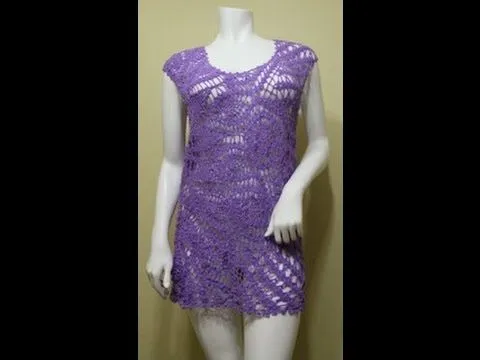 Blusa Tejida en Circulo Piñas parte 1 de 10 - YouTube Blusa Tejida en Circulo Piñas parte 1 de 10 - YouTube