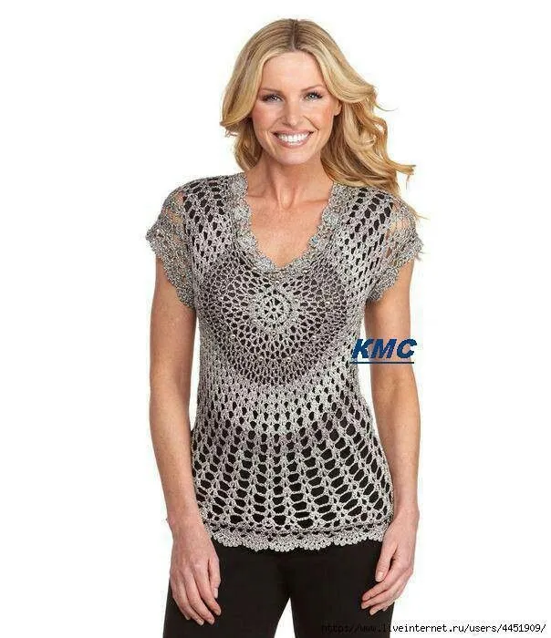 Blusa tejida en circulo | Crochet Top 7 | Pinterest | Crochet ... Blusa tejida en circulo | Crochet Top 7 | Pinterest | Crochet ...