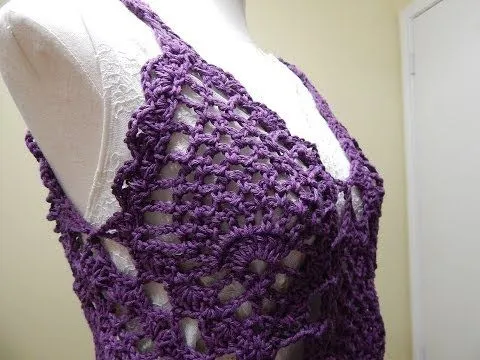 Blusa Tejida en Cuadro de Piña parte 1 de 2 - YouTube Blusa Tejida en Cuadro de Piña parte 1 de 2 - YouTube