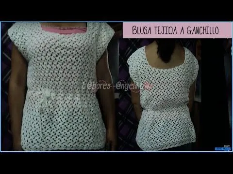 BLUSA TEJIDA A GANCHILLO PARTE 2 DE 2 (TUTORIAL). - YouTube BLUSA TEJIDA A GANCHILLO PARTE 2 DE 2 (TUTORIAL). - YouTube
