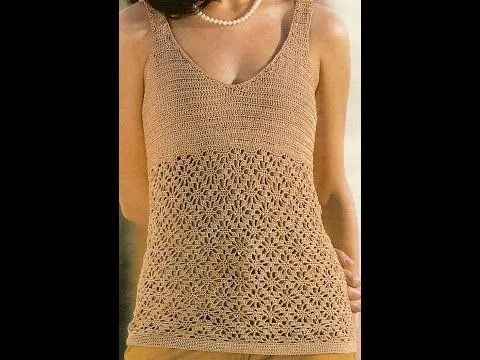 Blusa tipo camiseta a crochet muy fácil - YouTube Blusa tipo camiseta a crochet muy fácil - YouTube