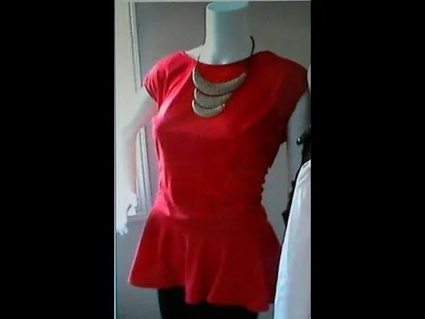 Como hacer Blusa con volante o peplum - YouTube