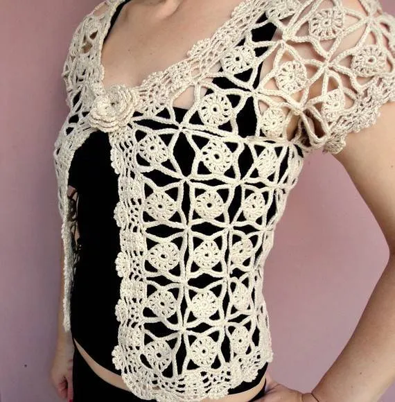 Blusa/colete de crochê | Atelier Vanessa Baggio | Elo7