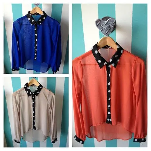 Blusas de chifon con cola de pato - Imagui