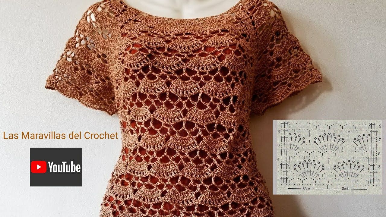 Blusas a Crochet con Esquemas