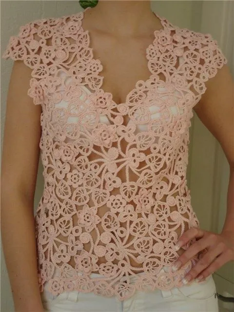 Blusas en crochet irlandés - Imagui