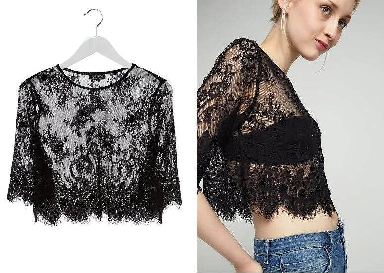 Blusa de encaje para fiesta - Imagui