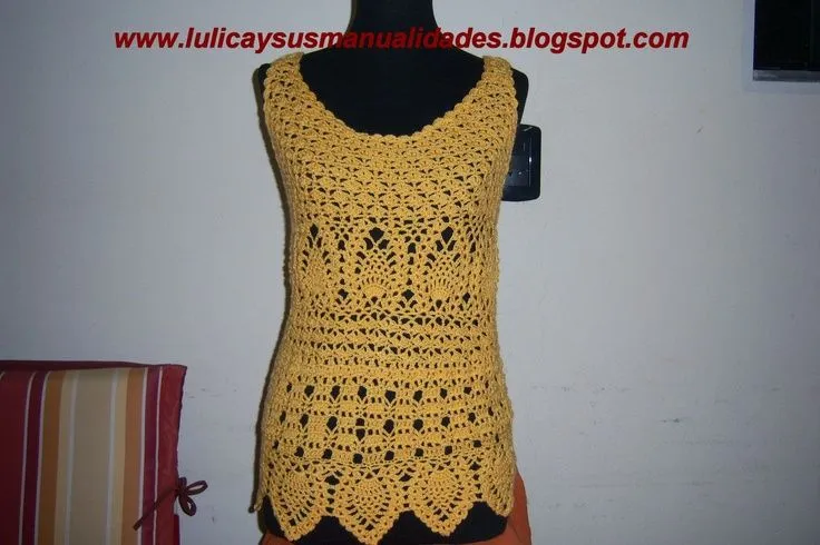 Blusa con Piñas a Crochet | Mis trabajos - Entre ellos mis creaciones…
