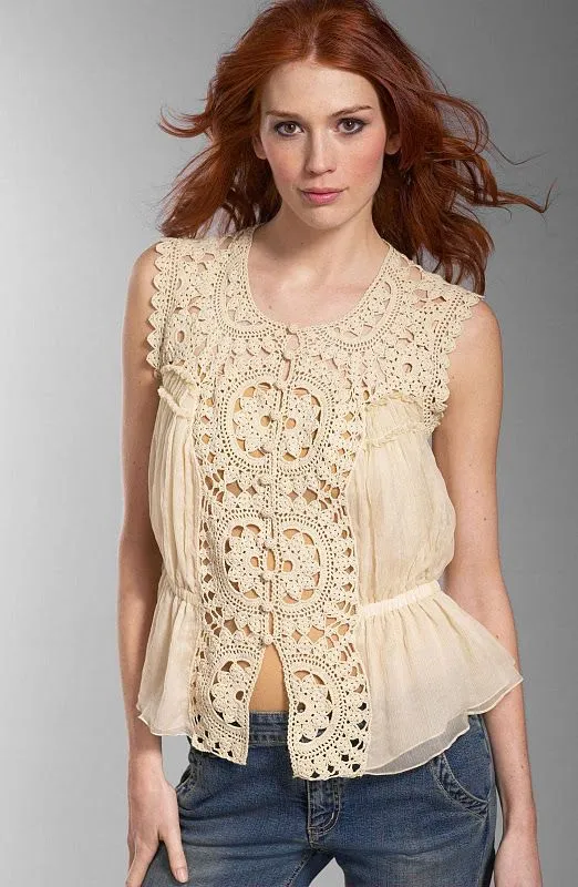 Blusas tejidas en crochet - Imagui