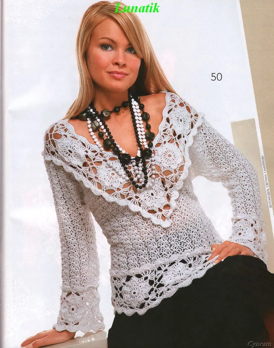 Blusas tejidas a crochet rusas - Imagui