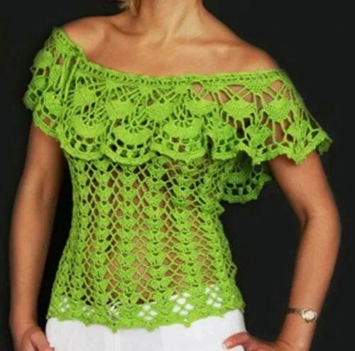 Galeria de blusas tejidas a gancho - Imagui