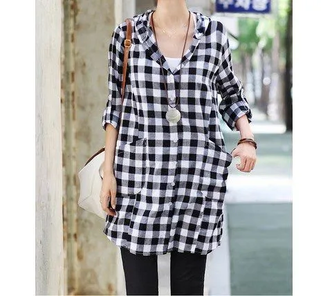 bluson a cuadros negro-blanco | blusas camisas | Pinterest bluson a cuadros negro-blanco | blusas camisas | Pinterest