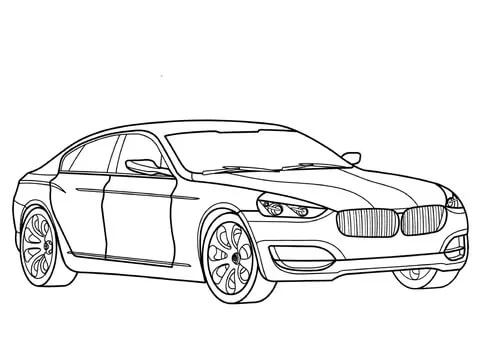 Bmw Cs coloring page | Super Coloring