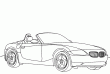 BMW descapotable para colorear - Dibujos de vehículos para imprimir BMW descapotable para colorear - Dibujos de vehículos para imprimir