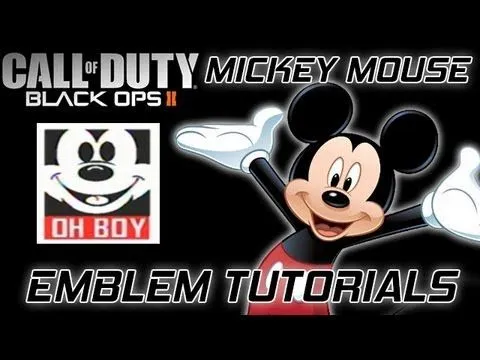 Bo2 Emblem Tutorial #16 : Mickey Mouse (Obey Style) - YouTube Bo2 Emblem Tutorial #16 : Mickey Mouse (Obey Style) - YouTube