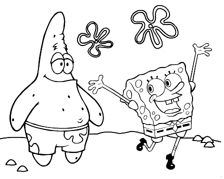 Bob Esponja para pintar - colorearrr