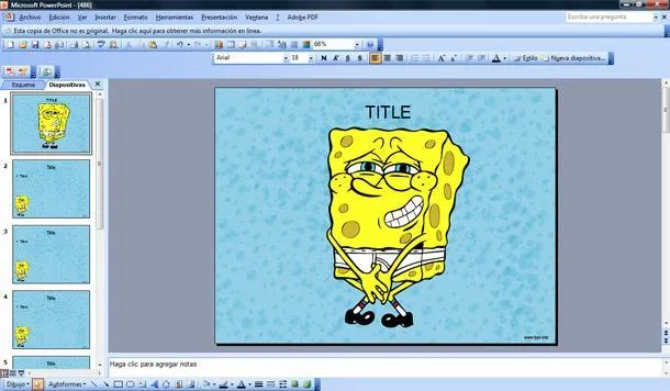 Bob Esponja PowerPoint | Plantillas PowerPoint Gratis