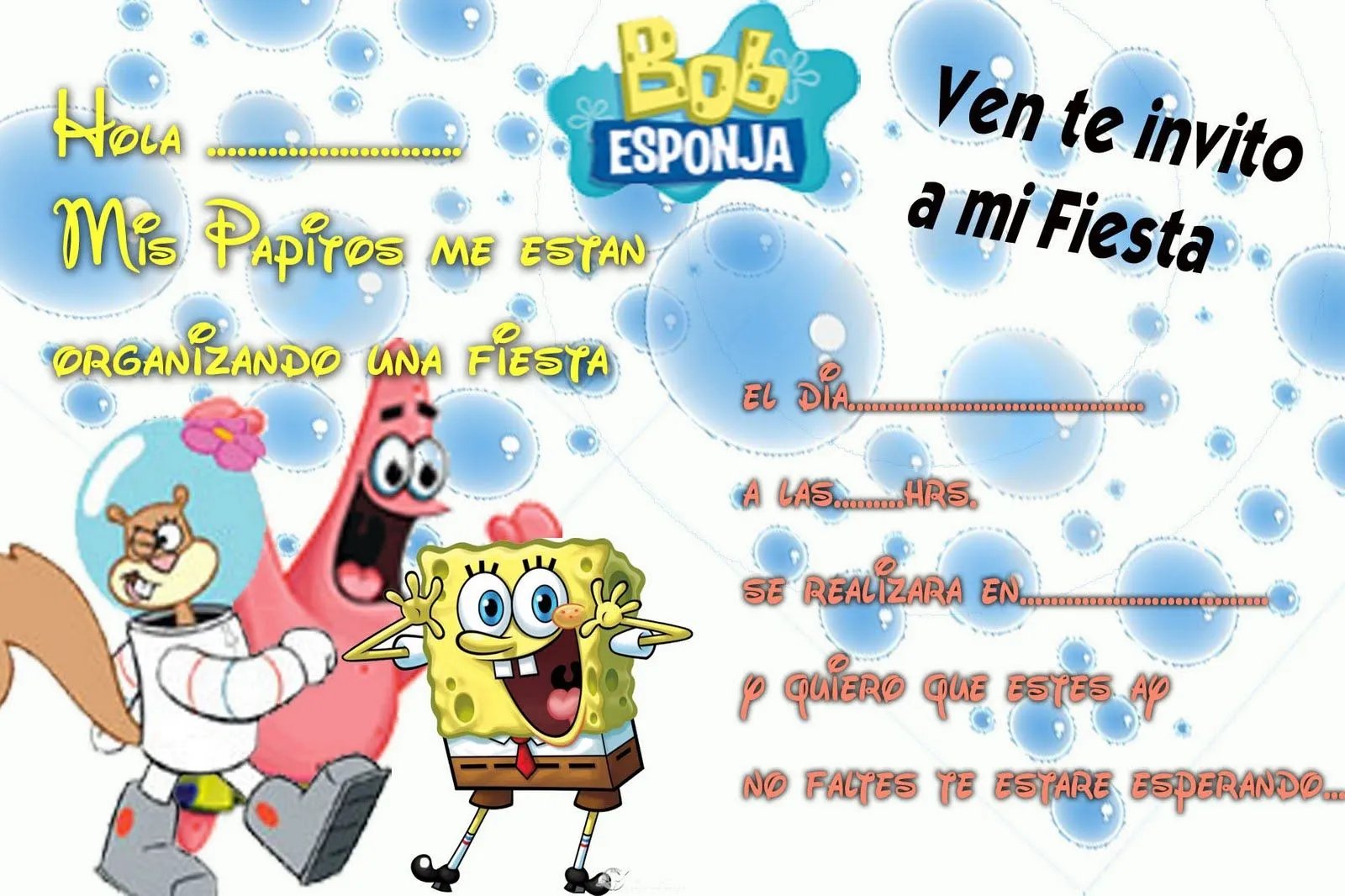BOB ESPONJA | Tarjetas de cumpleaños para imprimirTarjetas de ... BOB ESPONJA | Tarjetas de cumpleaños para imprimirTarjetas de ...