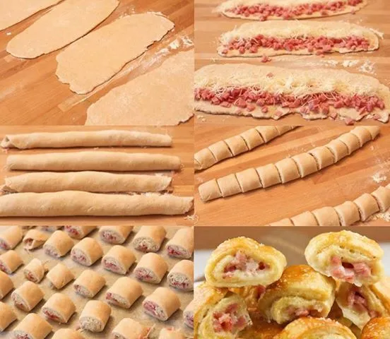 Bocaditos salados de jamón | Cocina creativa ♥ | Pinterest