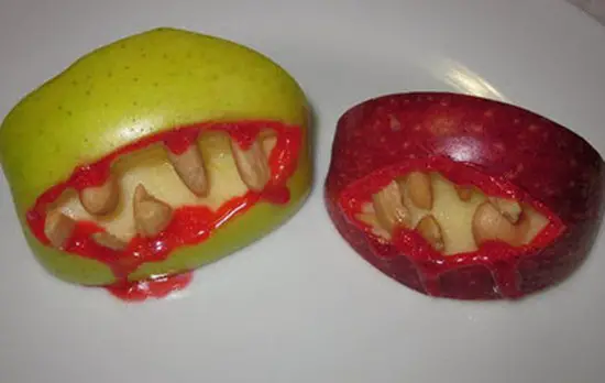 Bocas Sangrientas con Manzanas - Manualidades Infantiles