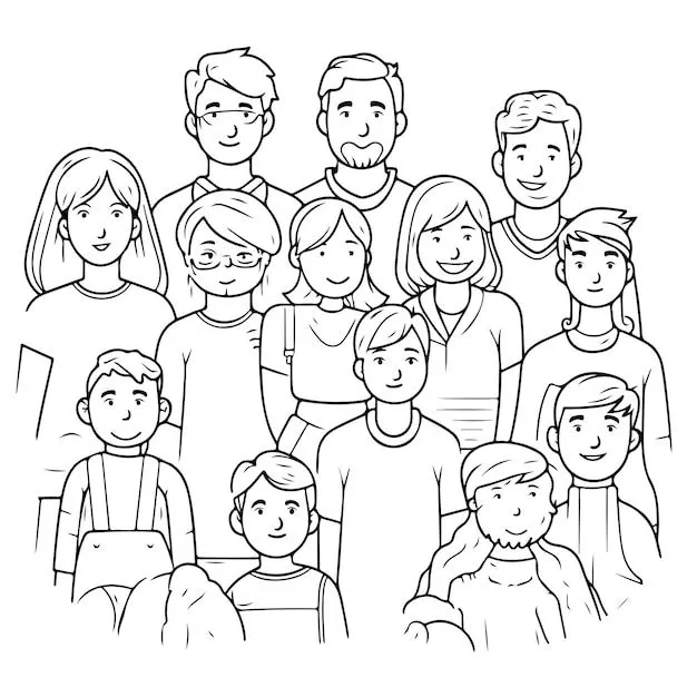 Boceto dibujado a mano arte de una sola línea para colorear dibujo de línea de página aislado sobre fondo blanco | Vector Premium Boceto dibujado a mano arte de una sola línea para colorear dibujo de línea de página aislado sobre fondo blanco | Vector Premium
