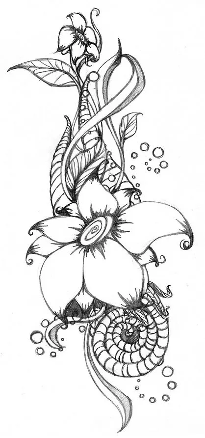 Dibujos diseños de flores para tatoo - Imagui