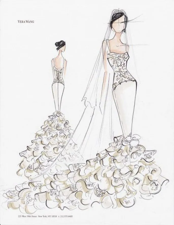 Bocetos de vestidos de novia - Imagui