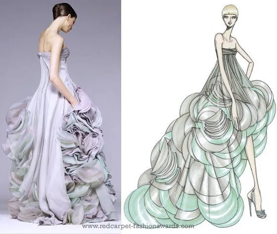 Bocetos de vestidos de Versace 1 | FUSSHIONH Bocetos de vestidos de Versace 1 | FUSSHIONH