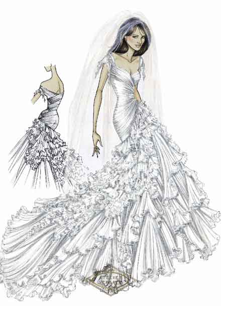 Bocetos de vestidos de Versace | FUSSHIONH