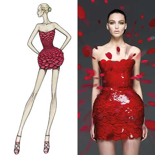 Bocetos de vestidos de Versace 1 | FUSSHIONH Bocetos de vestidos de Versace 1 | FUSSHIONH