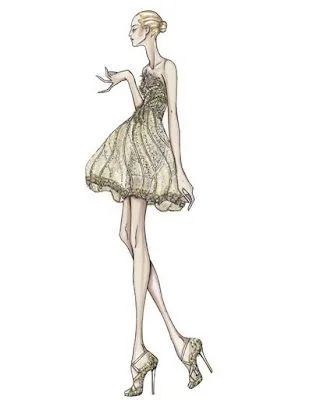 Bocetos de vestidos de Vogue | FUSSHIONH