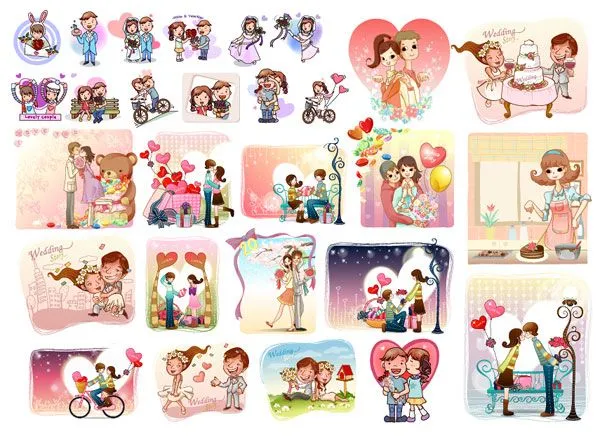 Caricaturas de aniversario de boda - Imagui