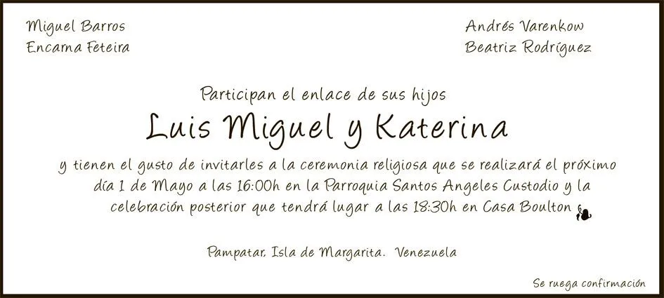 Boda en Margarita «Boda KT y Miguel Boda KT y Miguel