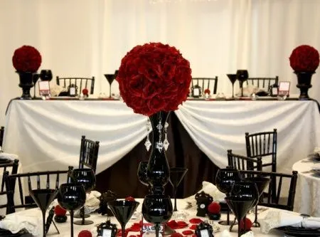 Tu boda en rojo, negro y blanco