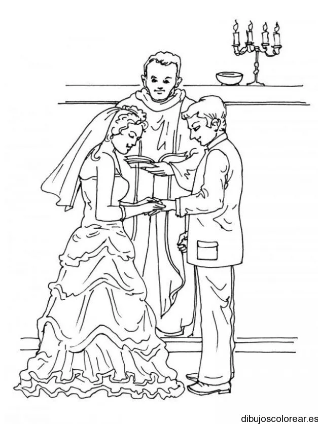 Bodas | Dibujos para Colorear