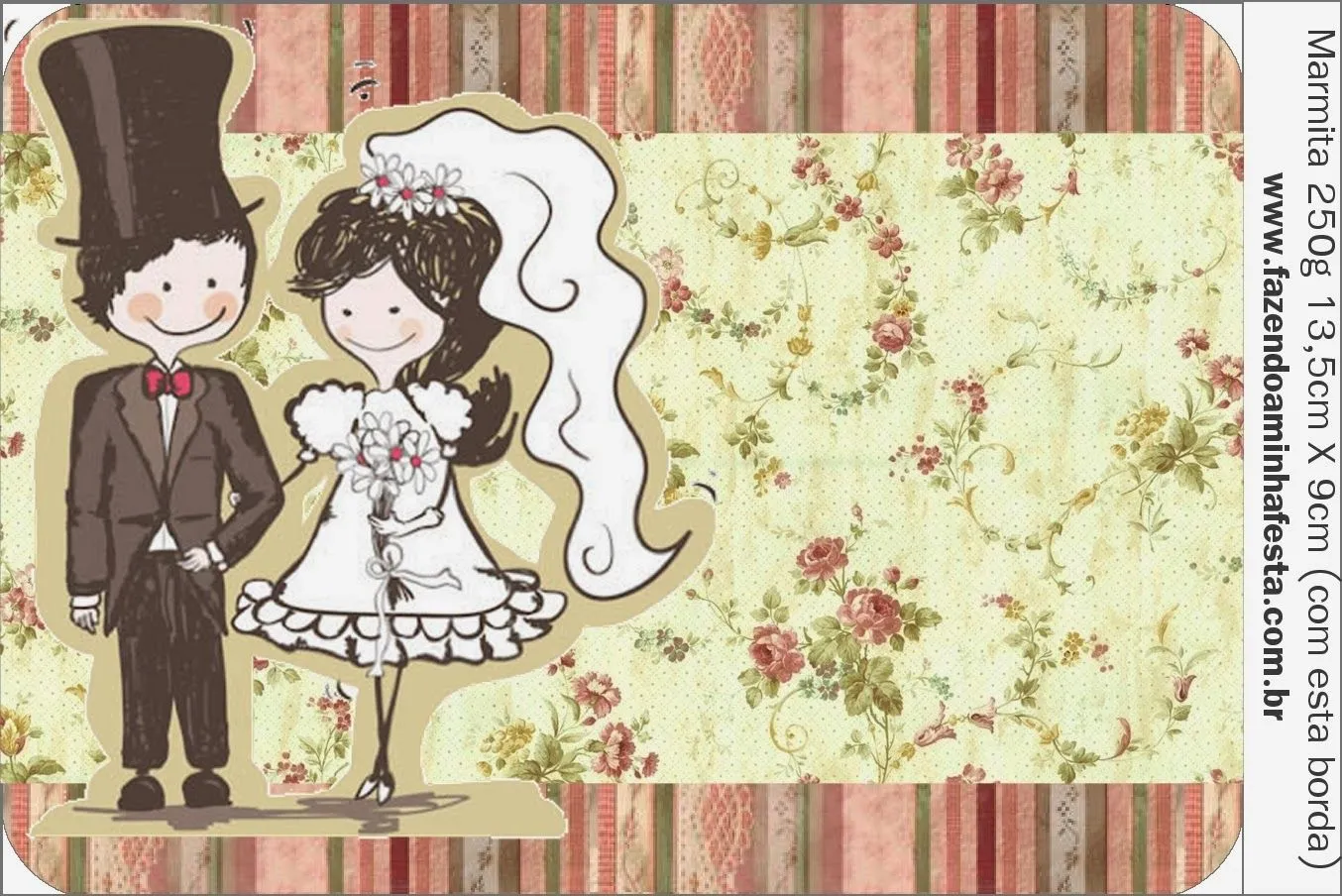 Bodas: Pareja con fondo provenzal. Etiquetas para Imprimir Gratis ...