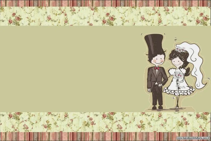 Bodas: Pareja con fondo provenzal. Tarjetas o Invitaciones para ...