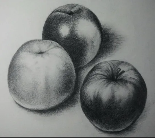 Dibujos sombreados a lapiz faciles de frutas - Imagui