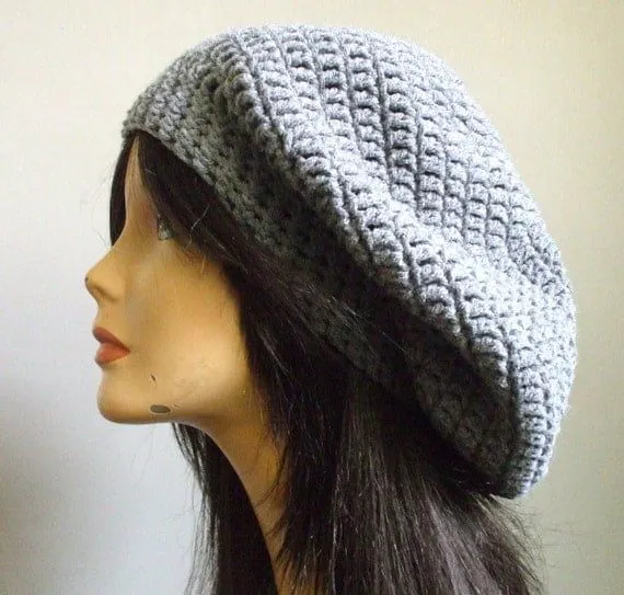 aWeSoMe Crochet Slouchy Hat Beret Tam Women Men by LuvHandmadeXoXo