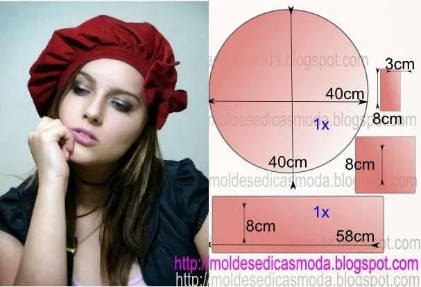 BOINA FEMININA-1 - Moldes Moda por Medida