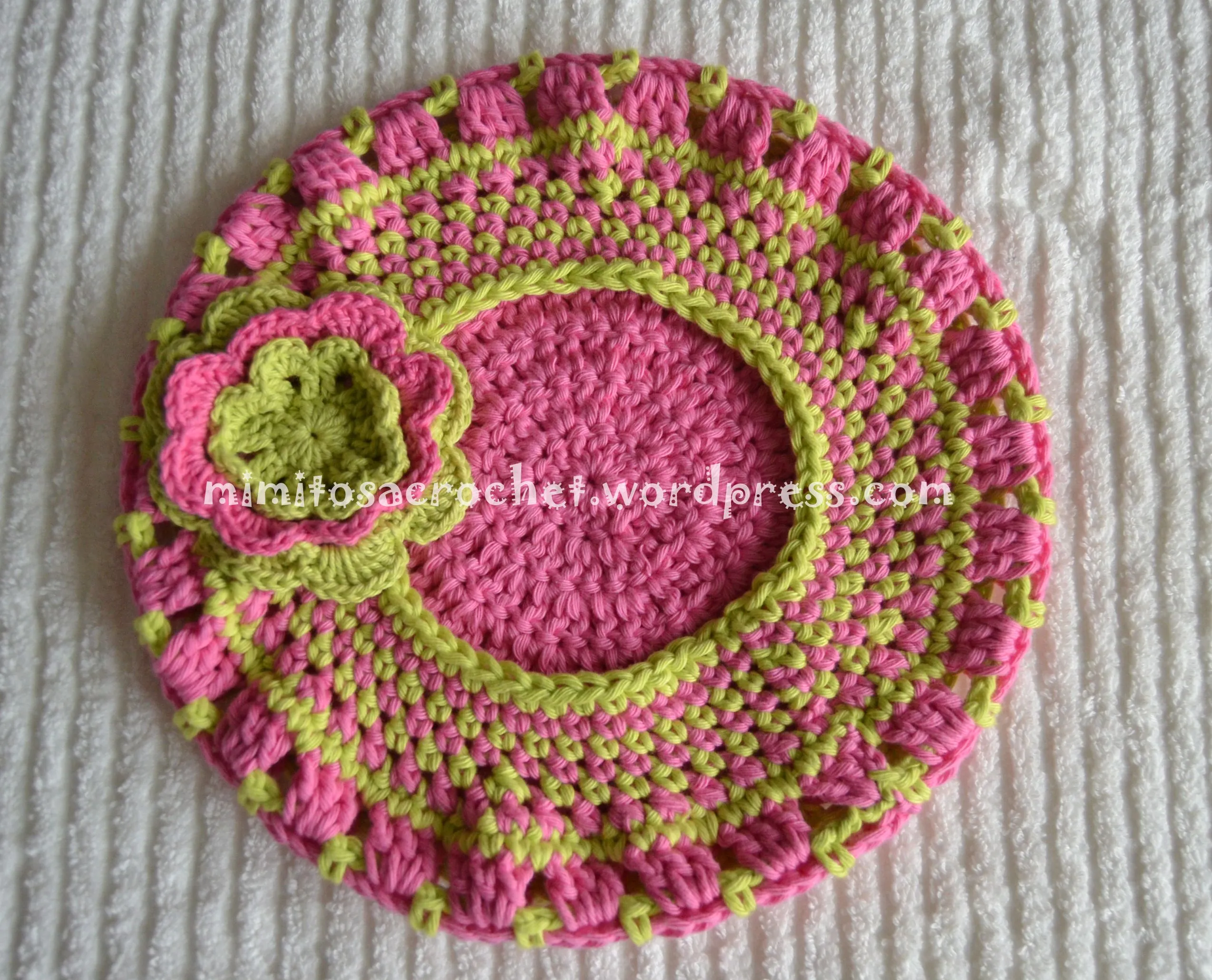 Boina con flor a Crochet | Mimitos a Crochet Boina con flor a Crochet | Mimitos a Crochet