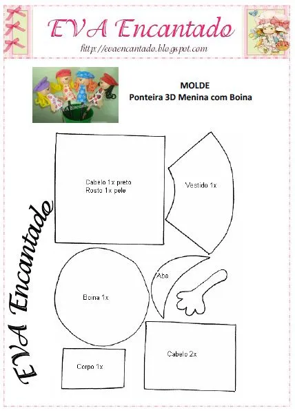 Moldes para boinas - Imagui
