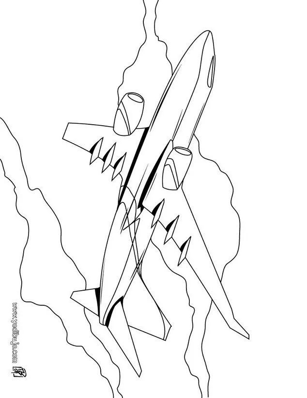 Dibujo de un avión BOEING - Dibujos para colorear AVION