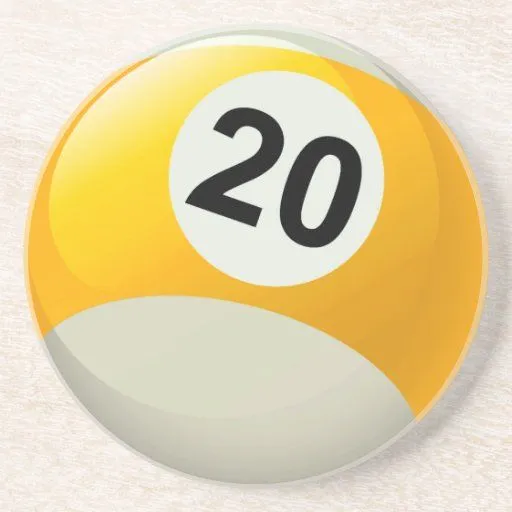 Bola de billar del número 20 posavasos cerveza de Zazzle. Bola de billar del número 20 posavasos cerveza de Zazzle.