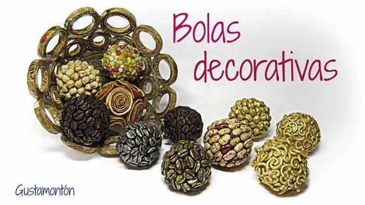Bolas decoradas con semillas | Otras manualidades (Other crafts ... Bolas decoradas con semillas | Otras manualidades (Other crafts ...