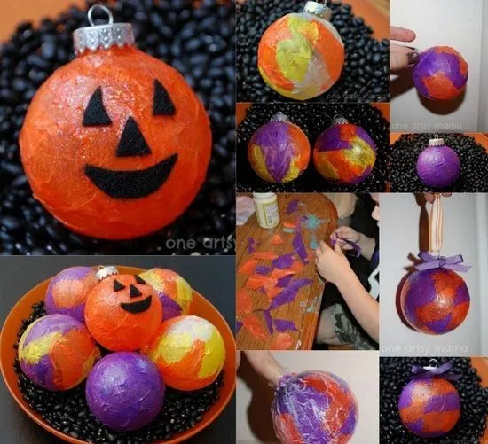 Bolas navideñas para Halloween | Manualidades ...