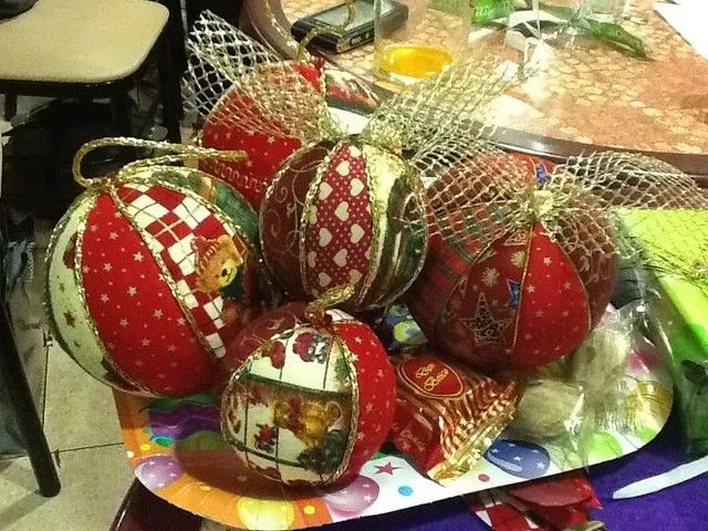 Bolas de Navidad patchwork - Imagui