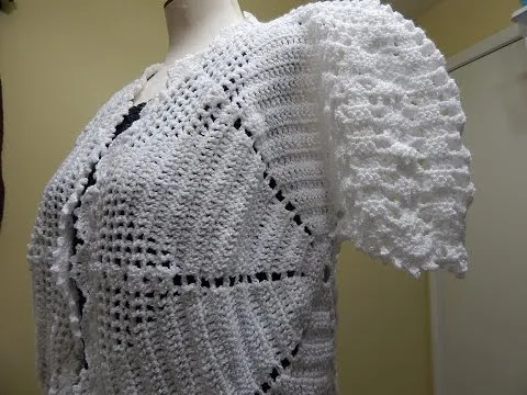 Bolero Blanco Crochet parte 1 de 3 - YouTube