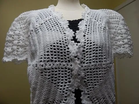 Bolero Blanco Crochet parte 2 de 3 - YouTube
